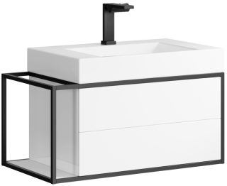 Подвесная тумба под раковину Clarberg Logic LOG0108R 80см белый